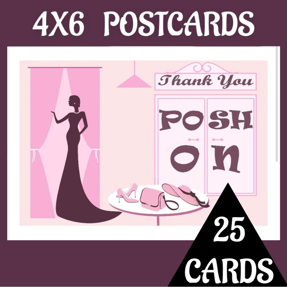 25 4X6 Cards ( Posh On ) Backside is Blank PRICE IS FIRM - Picture 1 of 1